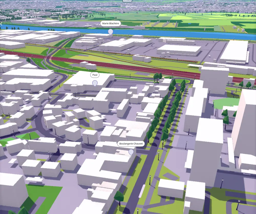 City Map 3D — points of interest